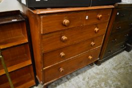 Victorian pine chest of drawers.