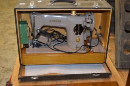 An old Singer sewing machine.