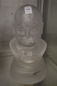 Eric Griffiths, limited edition frosted glass bust of Churchill.