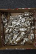 A quantity of silver flatware.