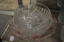 Cut glass bowls etc.