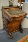 A good Victorian inlaid walnut Davenport.