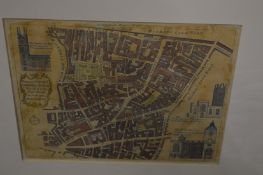 Three framed and glazed maps.