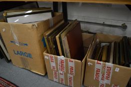 A large quantity of paintings and prints.