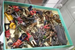 A collection of cast metal military figures etc.