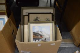 A small collection of paintings and prints.