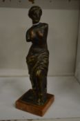 A bronze figure 'The Venus de Milo'.