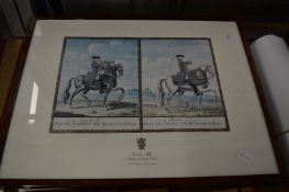 A group of six colour prints depicting Carlos III.