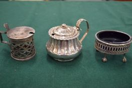 Various silver condiments (3).