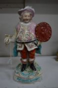 An early Derby figure of Falstaff (lacking sword).