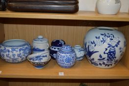 A quantity of Chinese blue and white porcelain.