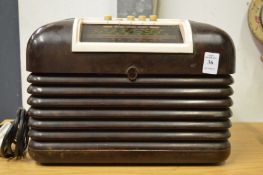 A Bush DAC10 Bakelite radio.