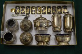 Silver condiments etc.