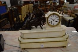 A good marble and figural mantel clock.