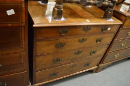 George III mahogany straight front four drawer chest.