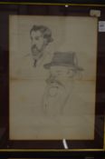 Bruce Bairnsfather, pair of head studies and a collection of head studies (2).