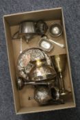 A group of silver and plated wares.