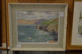 Ivor Williams, coastal landscape, oil on board, signed.