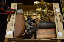 Old pair of Kershaw binoculars and other items.