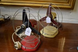 Two early colourful Pifco electric fans.