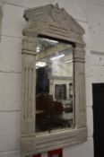 Decorative painted pier mirror.