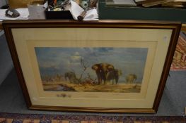 David Shepherd, The Welcome Storm, limited edition colour print, pencil signed.