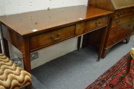 Mahogany two drawer side table.