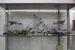 A good collection of die-cast military aeroplanes.