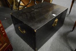 Chinese black lacquer trunk.