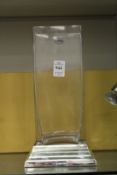 A Carrs silver mounted cut glass vase with original box.