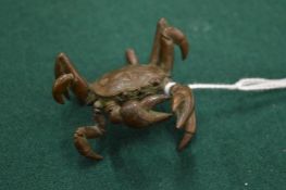 A small Japanese bronze crab.