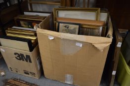 A quantity of paintings and prints.