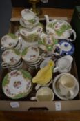 A Paragon Rockingham twelve place tea service and other decorative china.
