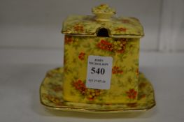 A Royal Winton preserve jar and cover.