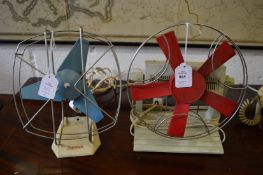 A Pifco electric fan and a Thermair fan.