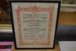 Howard Baker, two framed and glazed lists recounting his sporting achievements together with a press