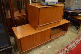 Two teak storage units.