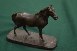 Pierre-Jules Mene, a miniature bronze stallion.