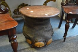 An elephants foot storage box.