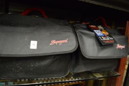 Two sets of car cleaning equipment.