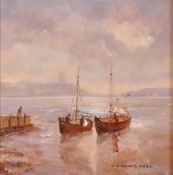 Wilhelmina Burdett-Somers (20th Century), 'Chelsworth, Suffolk', a miniature painting on copper, 3.