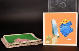 Eric Kincaid (1931-2023), a collection of illustrations featuring Jumbo and Hippo, watercolour and