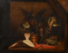 Attributed to Benjamin Blake (Early 19th Century), a pair of still life scenes of dead game in a