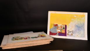 Eric Kincaid (1931-2023), a collection of illustrations from 'Puss in Boots' and 'Snow White',