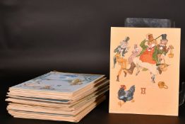 Eric Kincaid (1931-2023), a collection of illustrations featuring scenes including letters of the