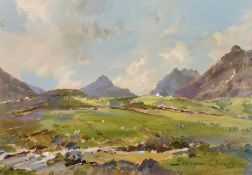 Vernon Ward (1905-1985), 'Cuillin Hills', oil on board, signed, 6
