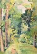 Early 20th Century, possibly Continental School, 'The Glade Surrey', a forest path, oil on paper,