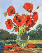 Oleg Stanichov (20/21st Century), 'Poppies', oil on canvas, signed, 20