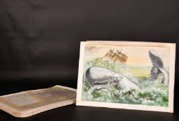 Eric Kincaid (1931-2023), a collection of illustrations mostly from 'Animal Stories', each sheet