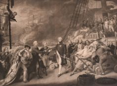 James Ward (1769-1859) after John Singleton Copley, The Victory of Lord Duncan, mezzotint, plate